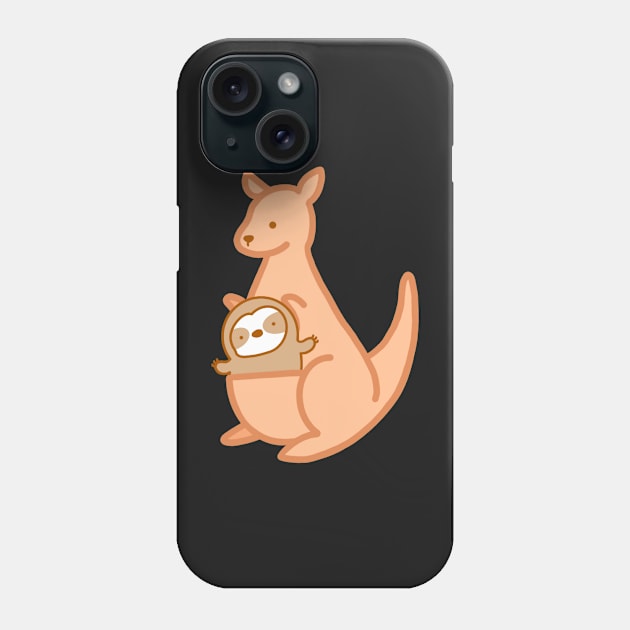 Cute Australian Kangaroo Sloth Phone Case by theslothinme