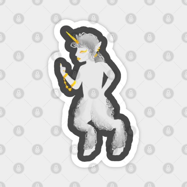 Satyr Unicorn :: Imaginary Creatures Magnet by Platinumfrog