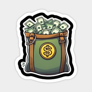 bag full of dollars Magnet