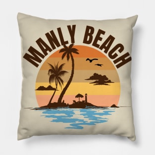 Manly Beach Australia Pillow