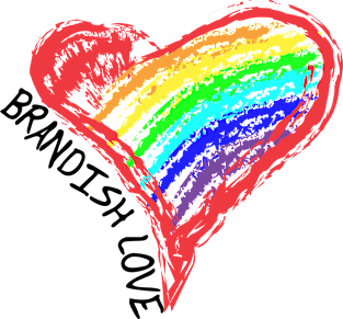 Brandish Love Rainbow Heart Magnet