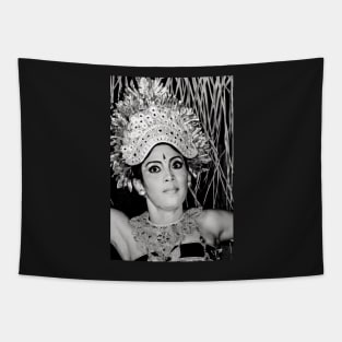 Balinese Dancer (bw) Tapestry