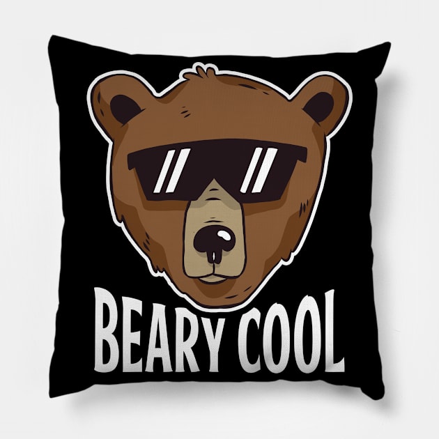 Beary Cool Brown Bear Pillow by Tobias Store