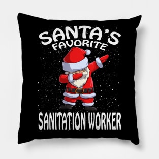 Santas Favorite Sanitation Worker Christmas Pillow