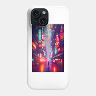 A Man in Tokyo Neon Anime Japan Vibes <3 Phone Case
