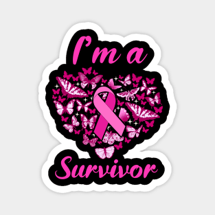 Womens Survivor Breast Cancer Awareness Print Magnet