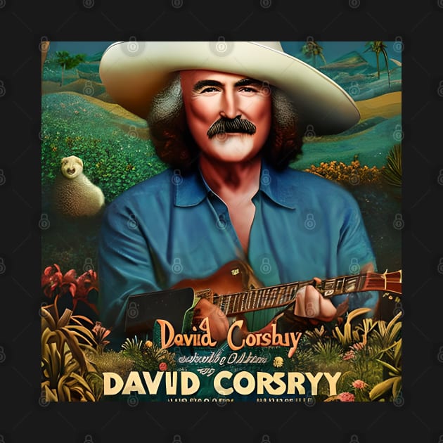 David Crosby vintage graphic design artwork by Nasromaystro