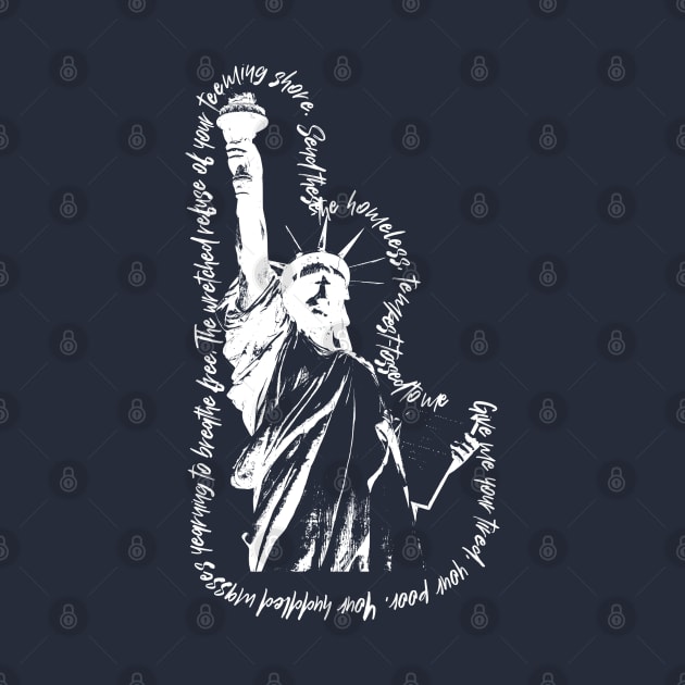 Statue of Liberty - Lady Liberty in White by Paradise Stitch