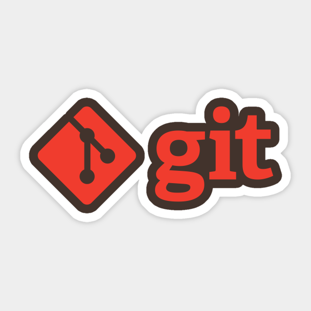 Git - Orange Logo - Git - Sticker | TeePublic