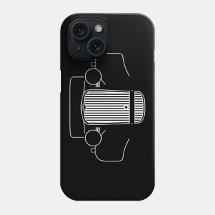 Singer Nine Roadster 1940s British classic car white outline graphic Phone Case