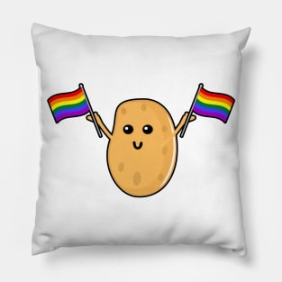 Pride Potato With LGBTQ Flags Pillow