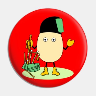 Bagpipe Egghead Pin