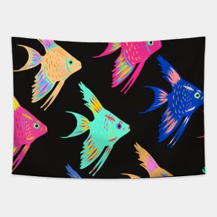 Acara Fish Neon Color Kids Cartoon Tapestry