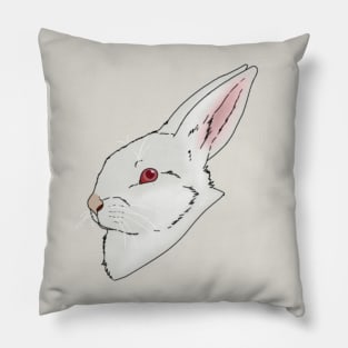 Albino Bunny Head Pillow