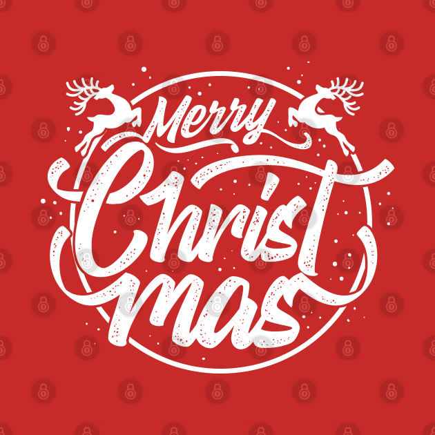 Merry Christmas Lettering White Color by Dimas Haryo