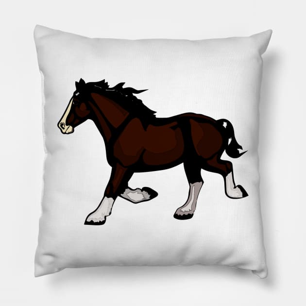 Dark Horse Trotting Pillow by Shyflyer