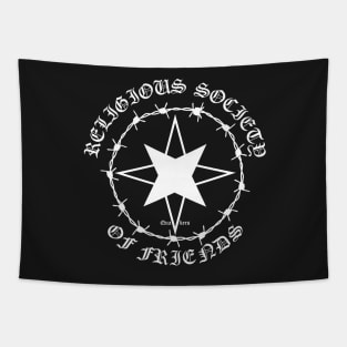 Religious Society Of Friends Quakers Symbol Gothic Barbed Wire Pocket Tapestry