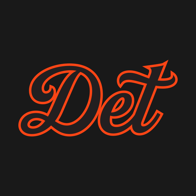 Detroit 'DET' Baseball Fan T-Shirt: Show Your Motor City Pride with a Bold Detroit Baseball Design! by CC0hort