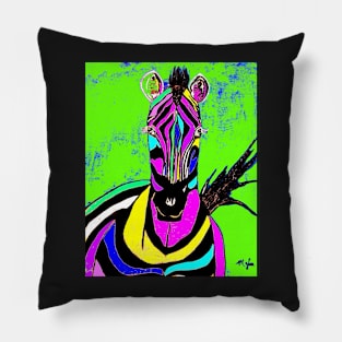 Rainbow Zebra Pillow