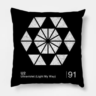 U2 / Minimalist Graphic Design Fan Artwork Pillow