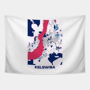 Kelowna - Canada MilkTea City Map Tapestry