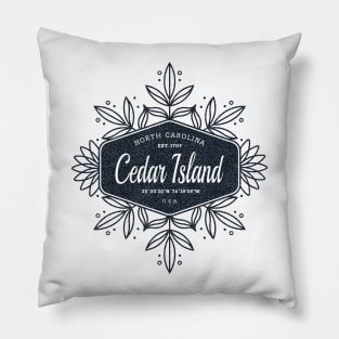 Cedar Island, NC Summertime Floral Badge Pillow