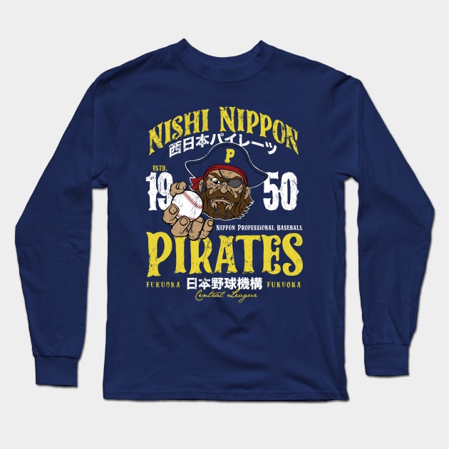 MindsparkCreative Nishi Nippon Pirates Long Sleeve T-Shirt