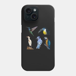 Five Bird Detailed Illustration Pack Phone Case