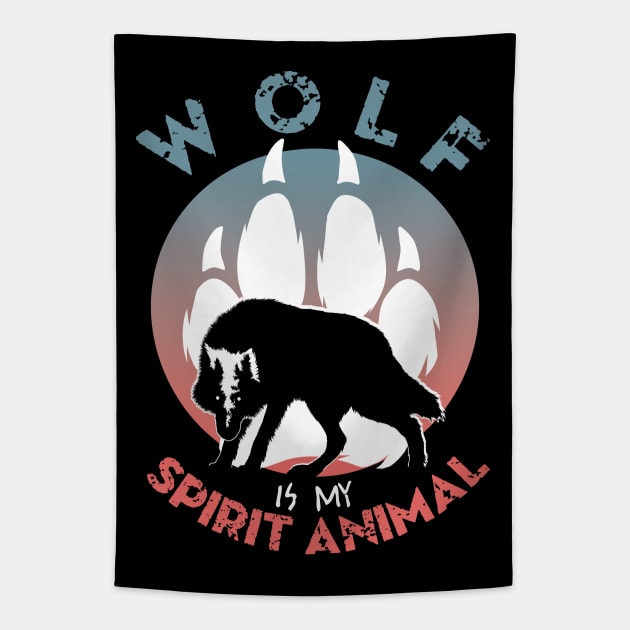 Wolf is my spirit animal Tapestry by TMBTM