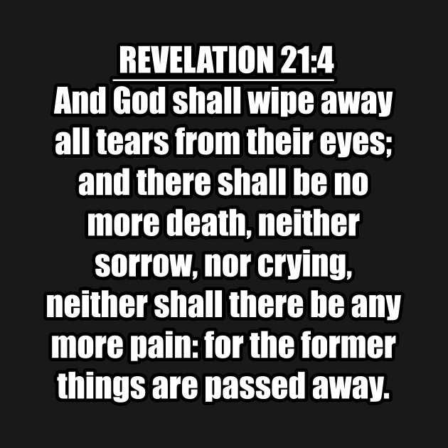 Revelation 21:4 King James Version (KJV) by Holy Bible Verses