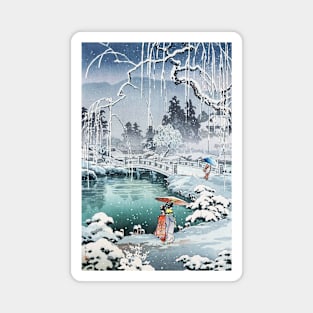 Spring Snow at Maruyama by Tsuchiya Koitsu Magnet