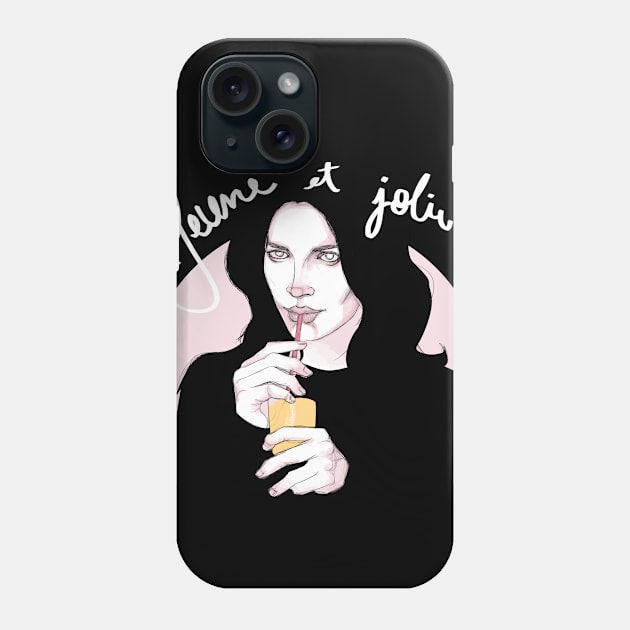 Jeune et Jolie Phone Case by @akaluciarts