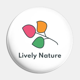 Lively Nature LOGO with Text Pin