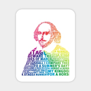 shakespeare rainbow design Magnet