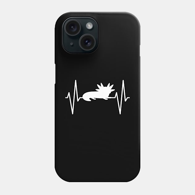 Axolotl Heartbeat Phone Case by Mamon