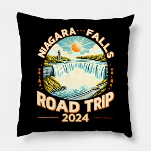 Niagara Falls Road Trip 2024 Summer Vacation Family Trip Pillow