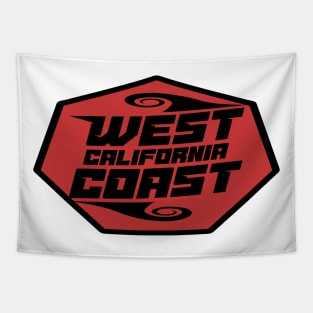 California West Coast badge surf waves Tapestry