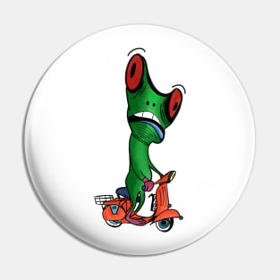 frog on a scooter Pin