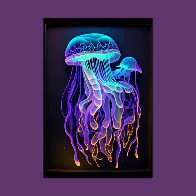 Stylish jellyfish with tentacles by simonebonato99@gmail.com