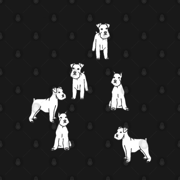 German dog white silhouette art design #3 by FredGarden8