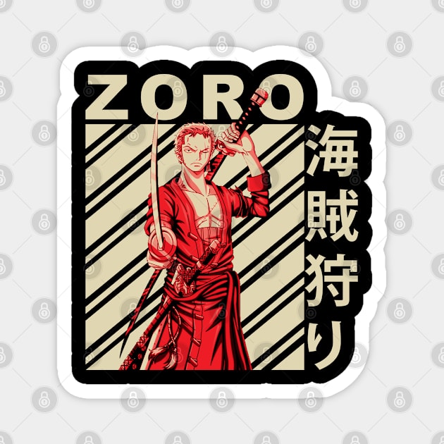 Roronoa Zoro - One piece Magnet by Jack Jackson