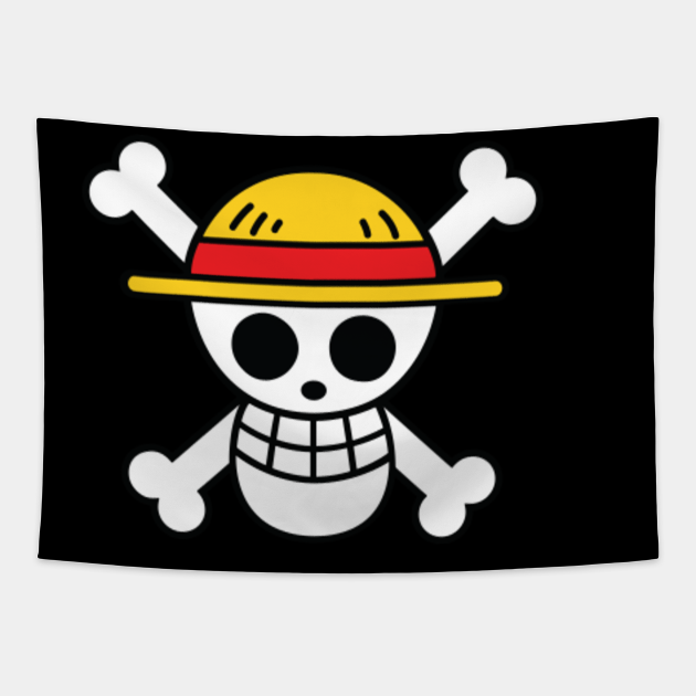 One piece flag logo - Onepiece Flag Cutest Logo Straw Hat Pir - Tapestry