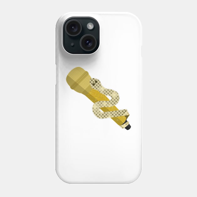 golden snake microphone reputation taylor fan art Phone Case by senaeksi