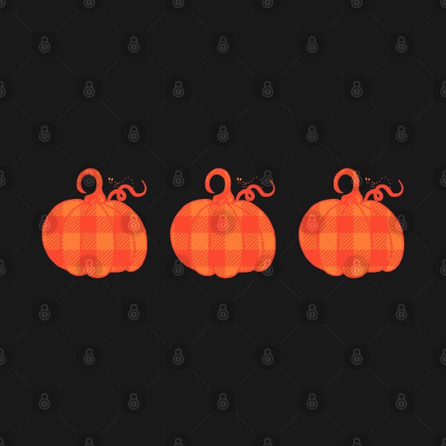 Plaid Pumpkins Autumn Fall by Pearlie Jane Creations