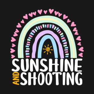 Sunshine and Shooting Cute Rainbow Gift for Womens Kids Girls T-Shirt