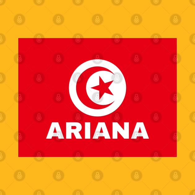 Ariana City in Tunisian Flag by aybe7elf