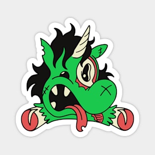 Cute Zombie Unicorn // Funny Halloween Animals Magnet