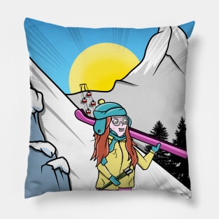 Skiing the Matterhorn Pillow