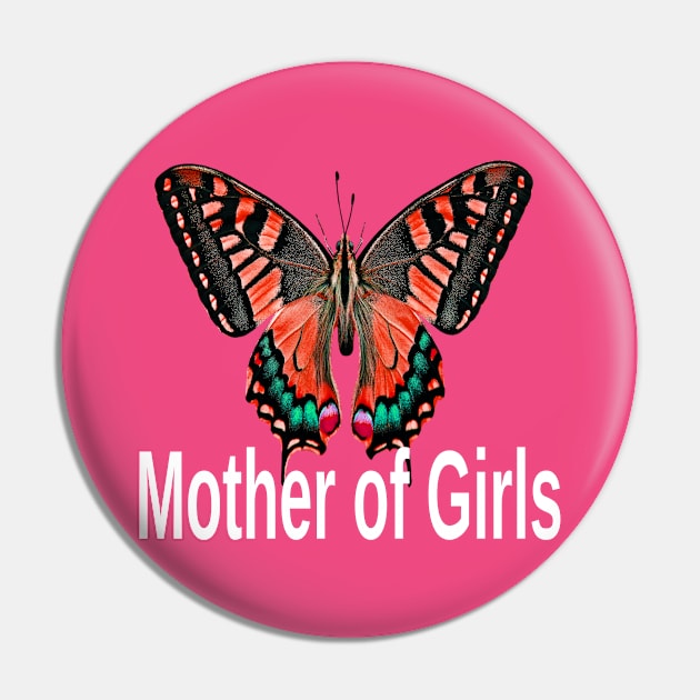 Mother Of Girls Butterfly Mothers Day Gift Pin by Dara4uall