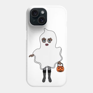 Ghost Halloween Trick or Treat Sticker 3 Phone Case